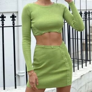 Princess Polly "The Mia Set" Green Size M/L